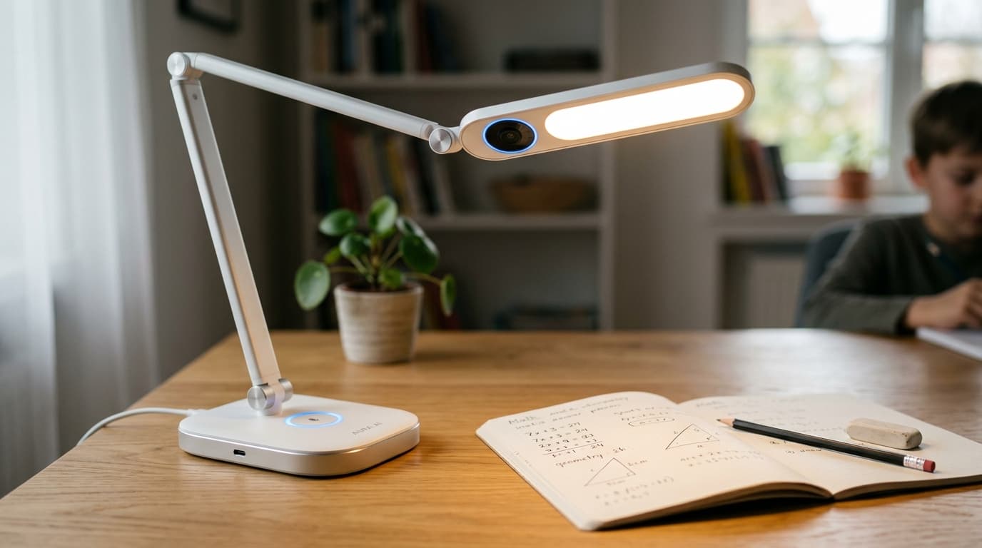 Mindnest AI Study Lamp Hardware on desk